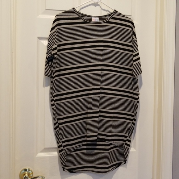 LuLaRoe Tops - Lularoe Gray and Black Stripe Irma size XXS
